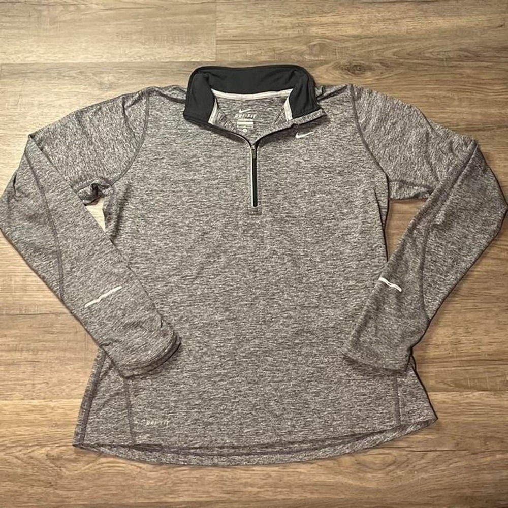 Nike Light Grey Women's Dri-Fit Running Sportswear SweatShirt size medium